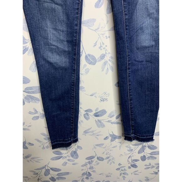 Loft Modern Skinny Jeans Women’s Size 0 Mid Rise Button Fly Released Hem Stretch - Picture 4 of 8